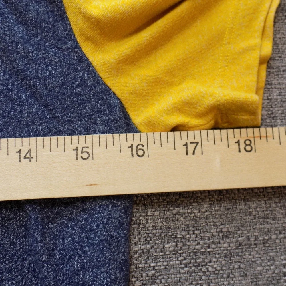 Old Navy T-Shirt Kids L 10-12 Blue Yellow Good Colorblock Graphic Logo Tee